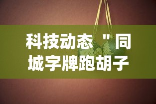 科技动态 ＂同城字牌跑胡子技巧”(透视挂)详细用法教程