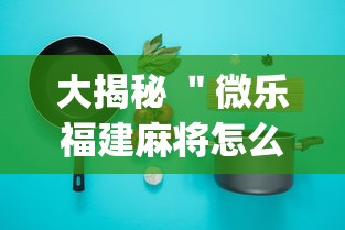大揭秘 ＂微乐福建麻将怎么打才会赢”(必备工具)辅助教学